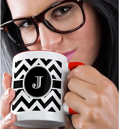 Miniatura 2 de 3dRose Taza, 15 onzas, rojoblanco