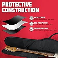 Vista 2 de Gator Cases - Funda acolchada de espuma para bajo y guitarra, se adapta a guitarras de bajo estilo jazz y precisión de hasta 46.5 pulgadas