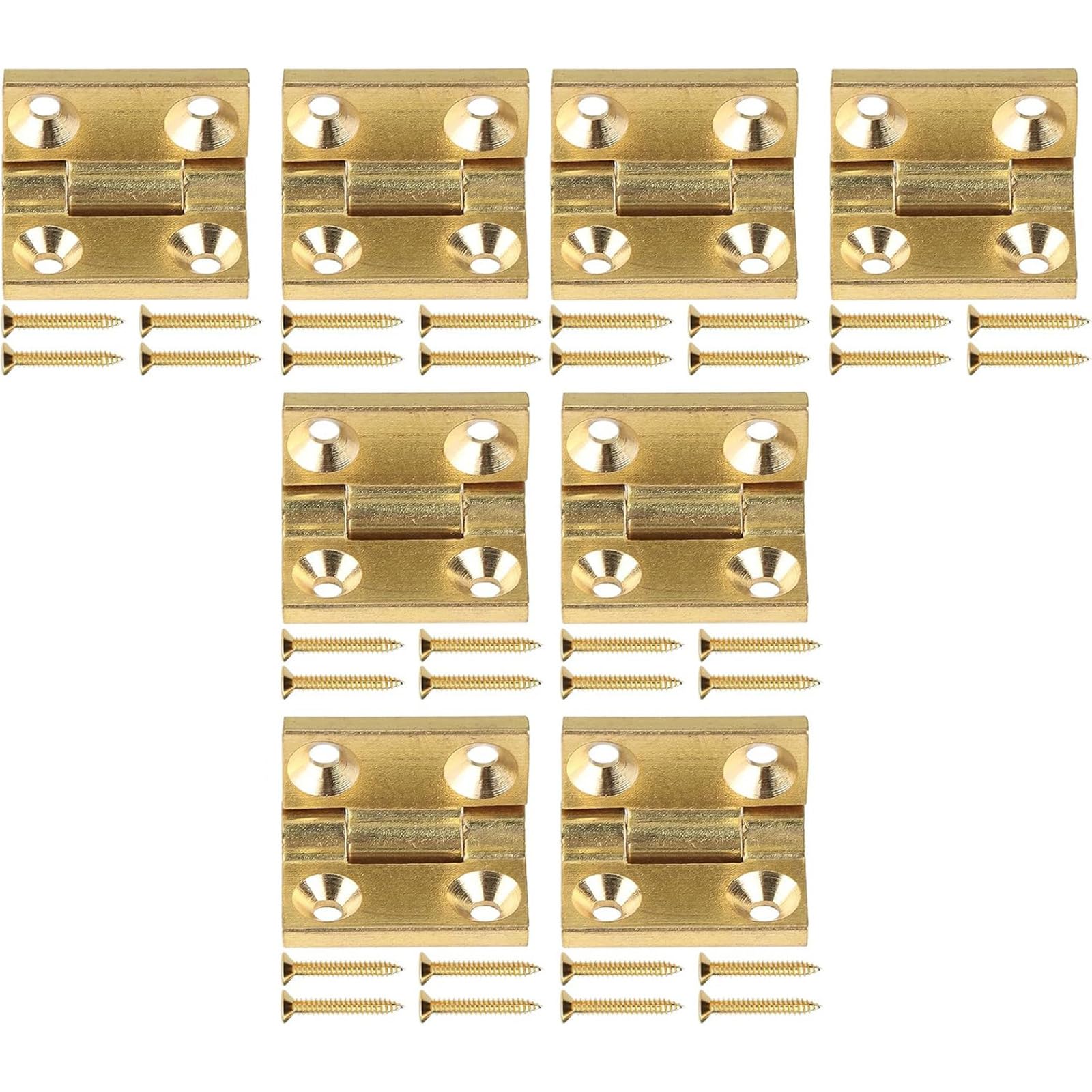Elnwnnkc Multicolor 4Pcs Metal Small Hinges For Jewelry Boxes & Wooden Cases Strong & Functional Includes Screws For Easy Setups Small Metal Hinges