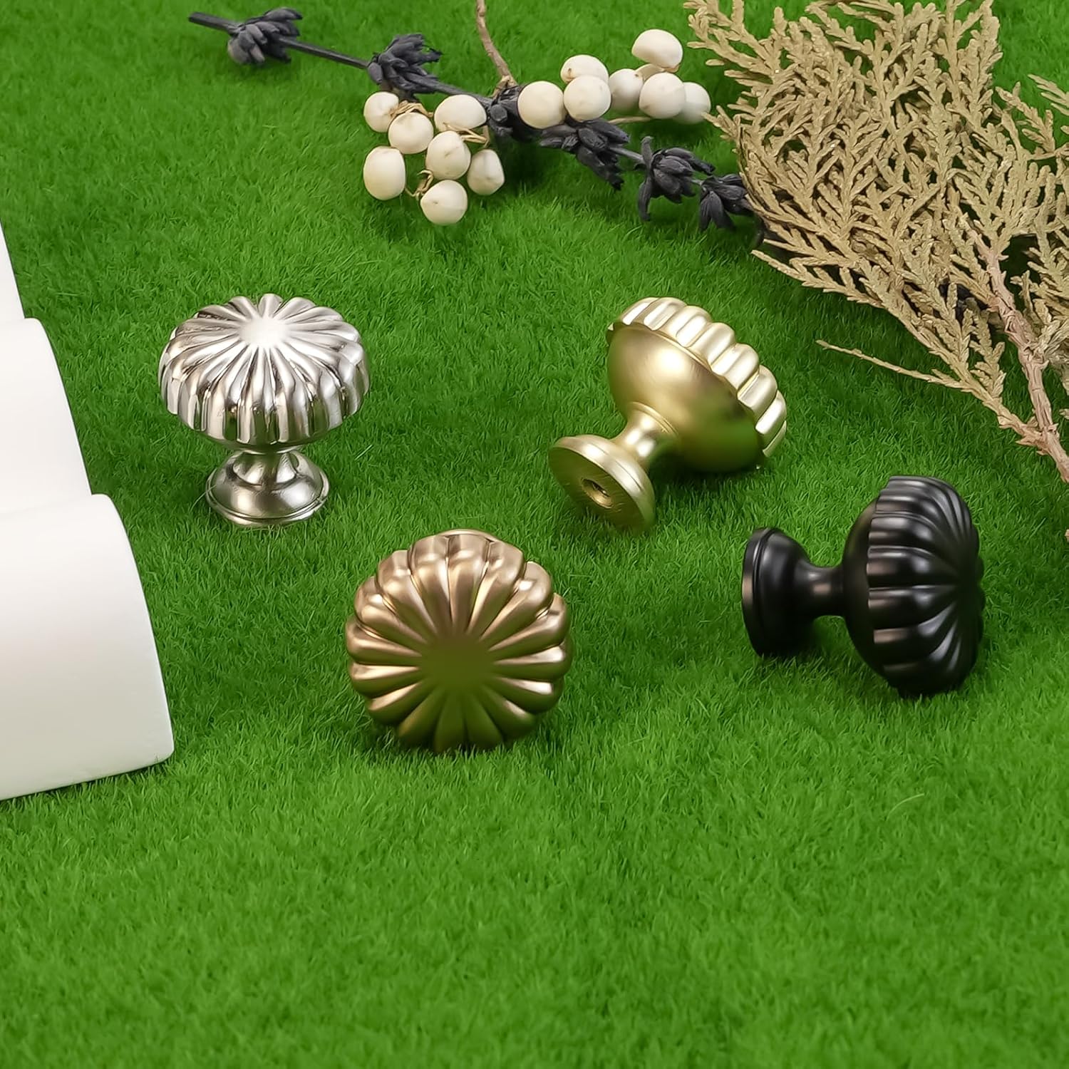 10 Pack Brushed Brass Kitchen Cabinet Knobs Gold Drawer Knobs Kitchen Cabinet Hardware Solid Handles Drawer Knobs Dresser Handles