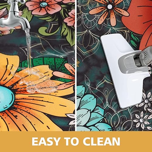 Miniatura 4 de FRAMICS Juego de 2 alfombrillas de cocina acolchadas antifatiga, alfombras de cocina lavables, tapetes de cocina antideslizantes, alfombras de