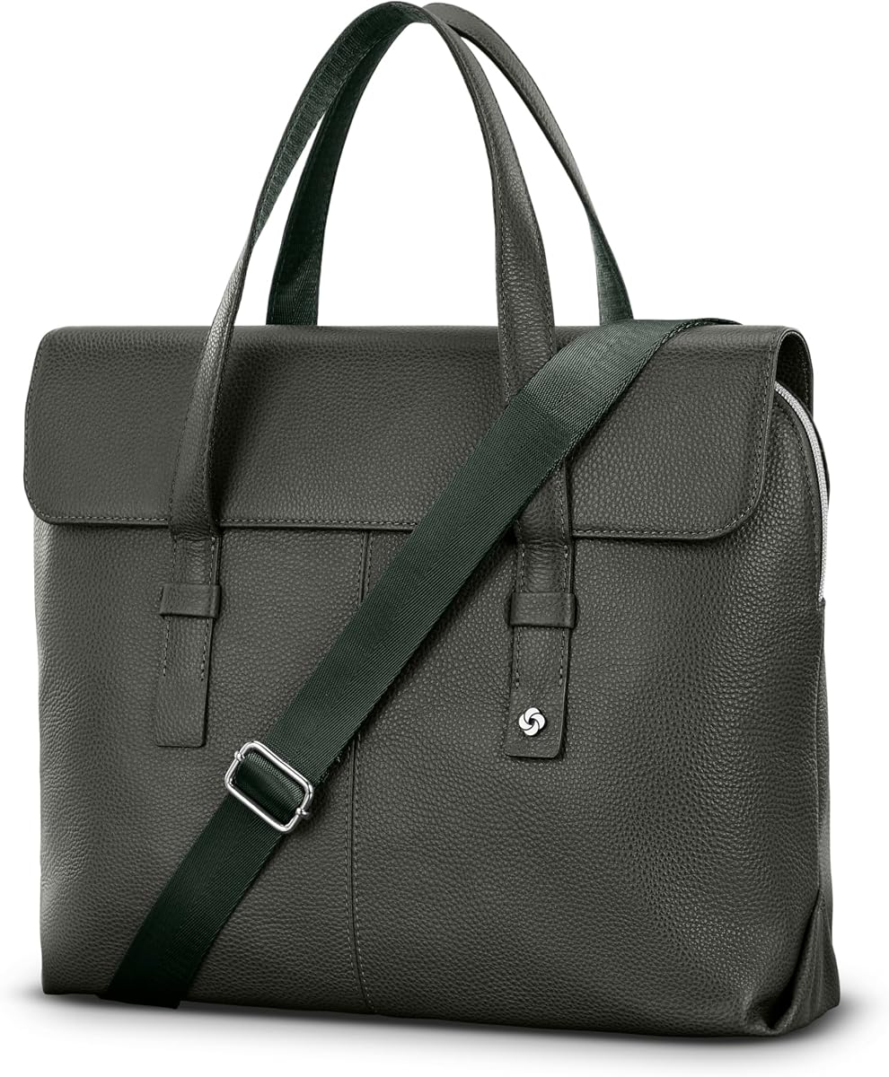 Solución móvil 2 Maletín convertible de cuero con guijarros Bolsa para portátil con correa cruzada, funda acolchada