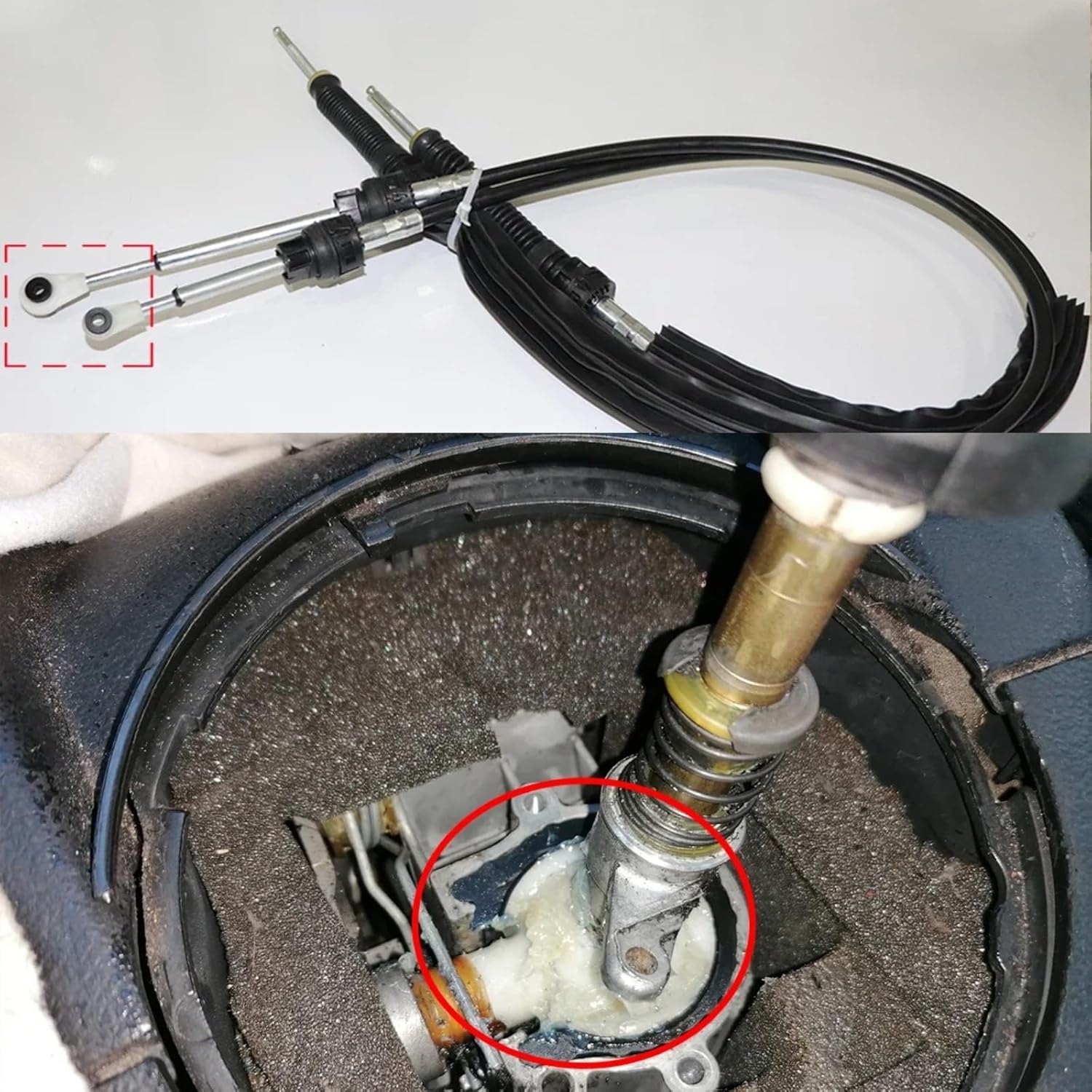 shift cable kit Compatible With VW For Golf MK4 1J 1998-2006 For Polo 9N 2001-2010 Manual Gear Cable Bushing Shifter Lever Rod End Clip 1J0711266P 1J0711266E