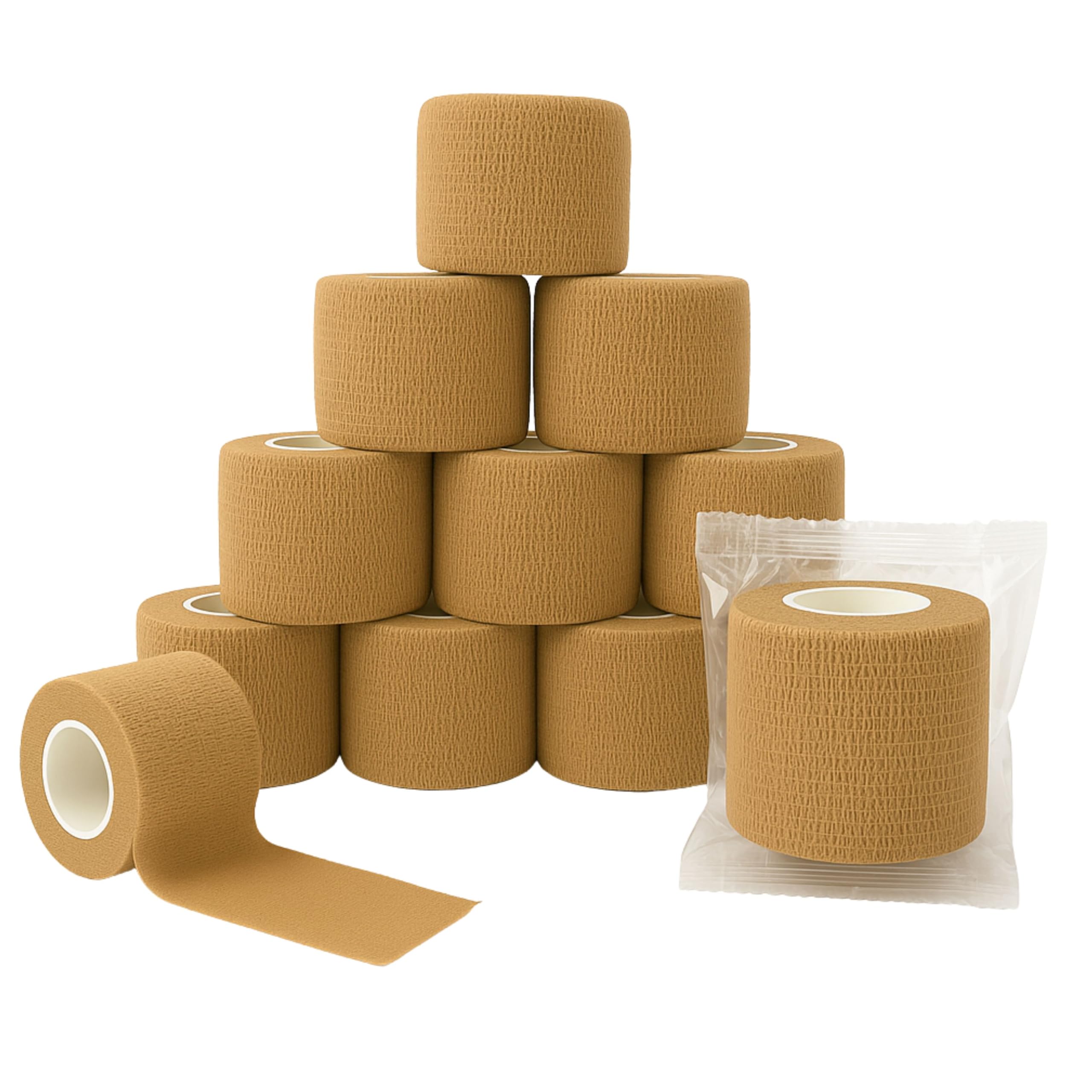 Cohesive Bandage Tape - 12 Pack | First Aid Supplies -1