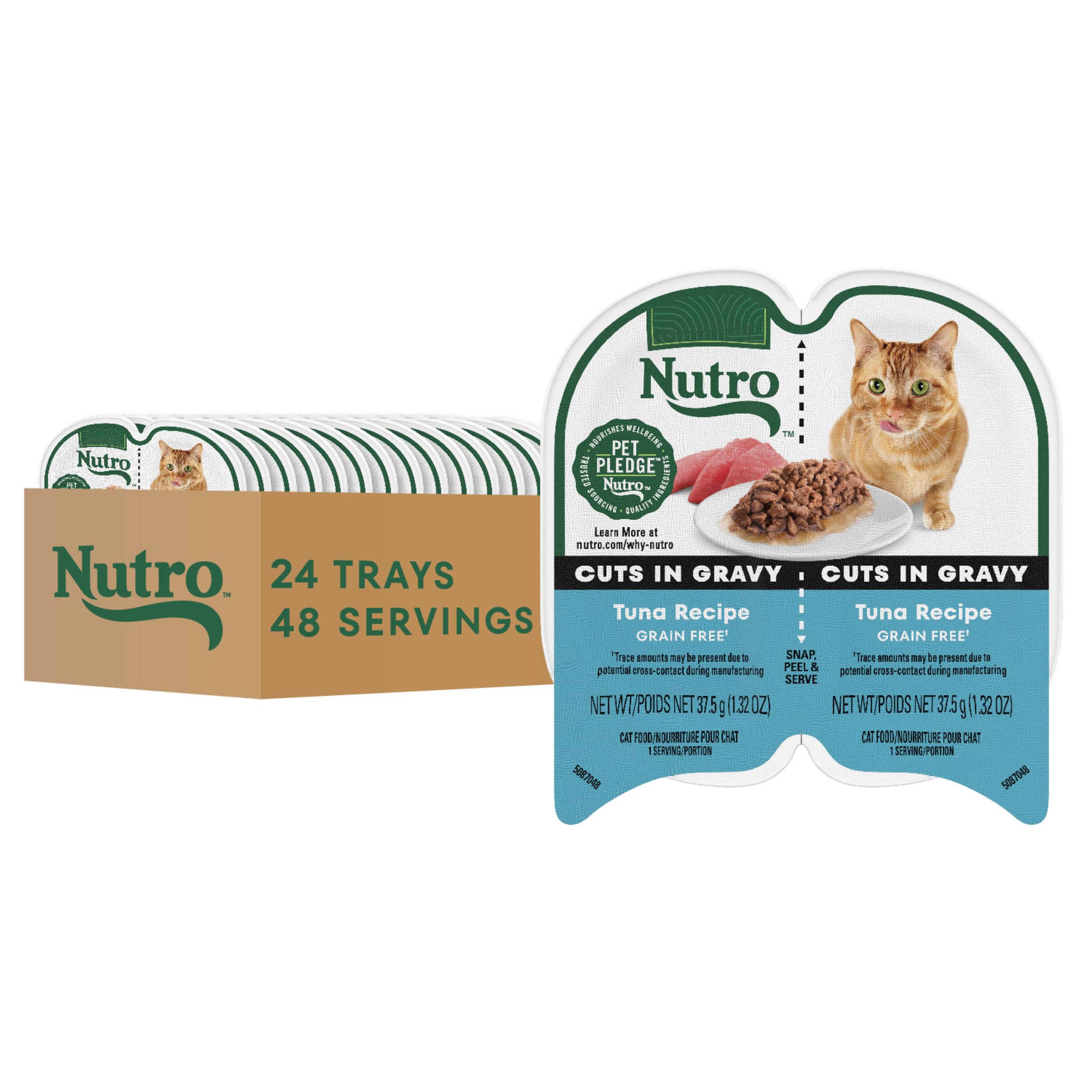 Nutro Perfect Portions Cuts Wet Cat Food, Tuna, 2.6 oz, 24 ct
