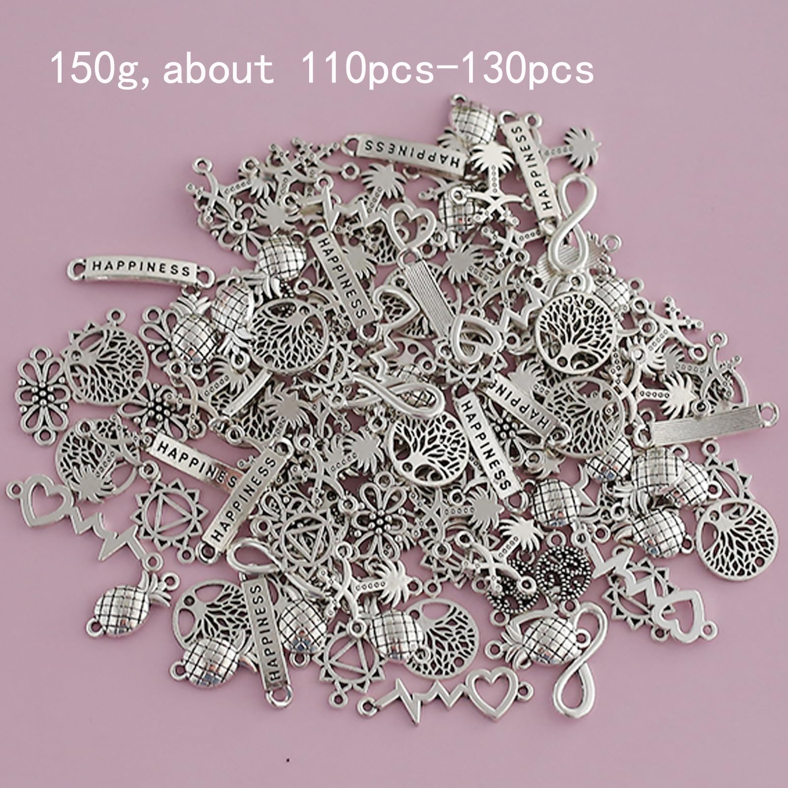 DAHI 120pcs Celtic Knot Connector Jewellery Link Connector Charms Pendants Craft Supplies Jewellery Findings Accessory Necklace Bracelet (B) - Image 2