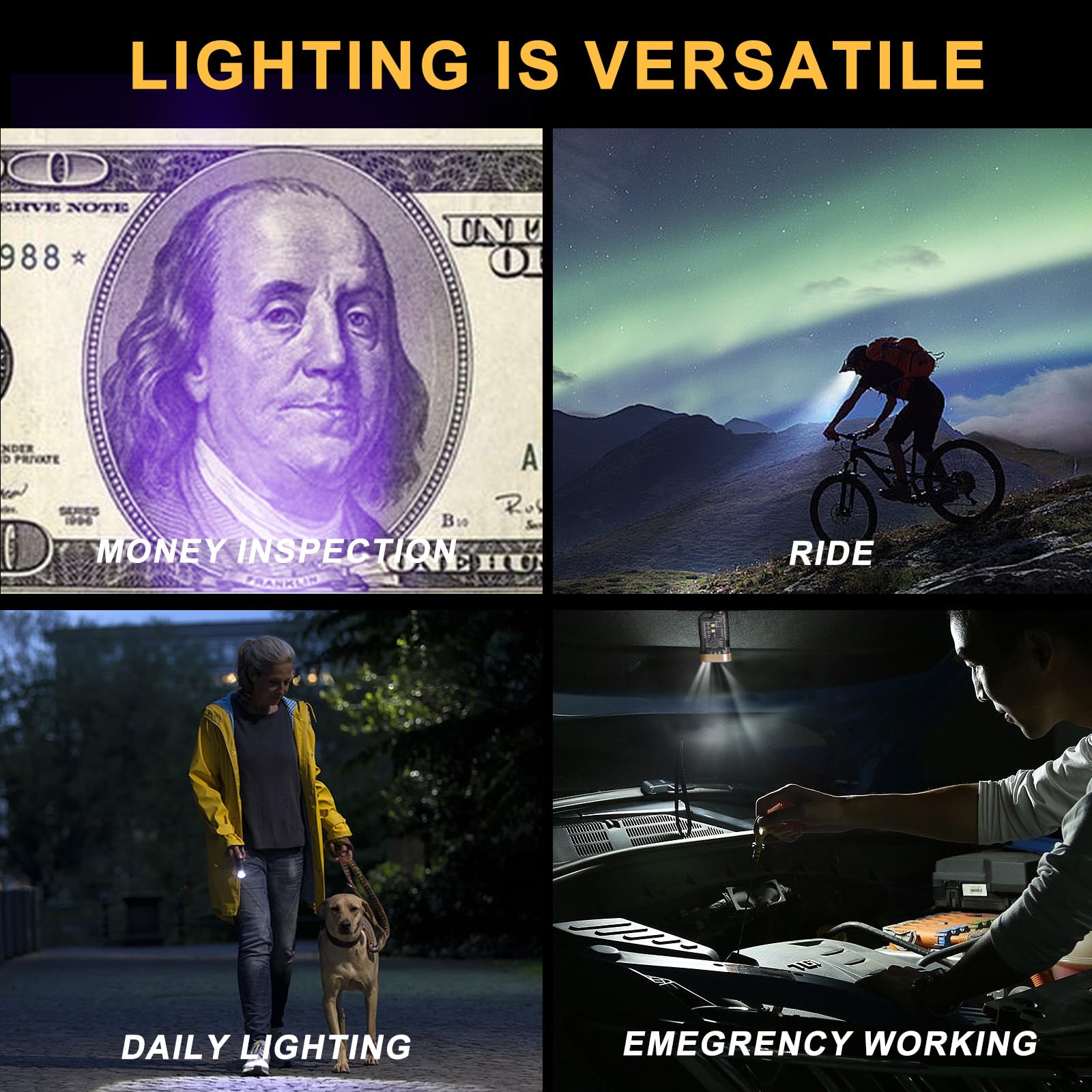 LOVME Mini Flashlight EDC Flash Light,800LM Super Bright Keychain  Flashlight with UV Blue Light,USB C Rechargeable Pocket LED  Flashlights,Magnet Waterproof : Amazon.ca: Tools & Home Improvement