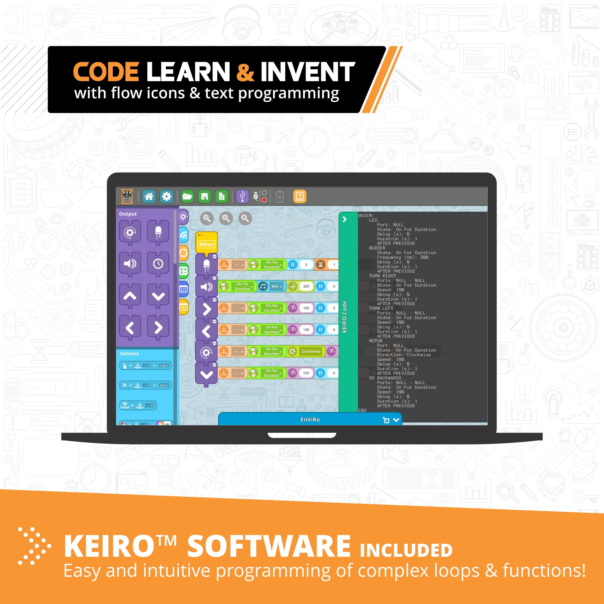 Engino Coding Lab ERP Pro Robot Educativo expandible para 9 años + Aprender a programar experiencias y Actividades guiadas
