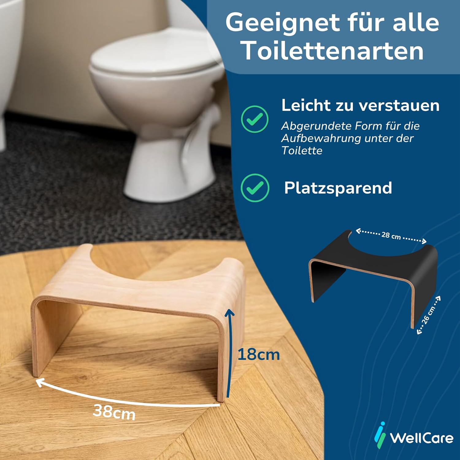 WC-lépcsőfok oldalnézet