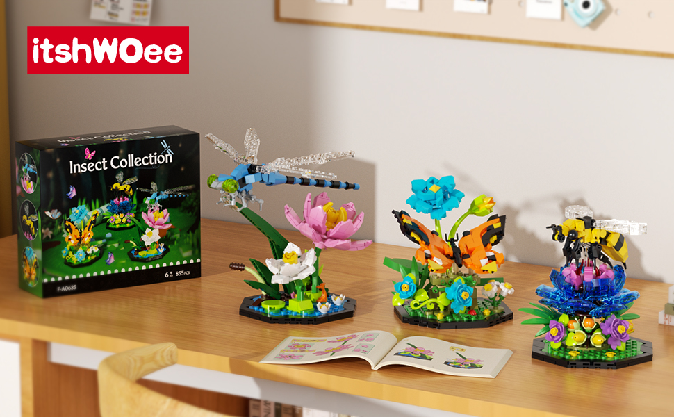 Amazon.com: itshWOee Ideas Insect Collection Building Set,855 PCS