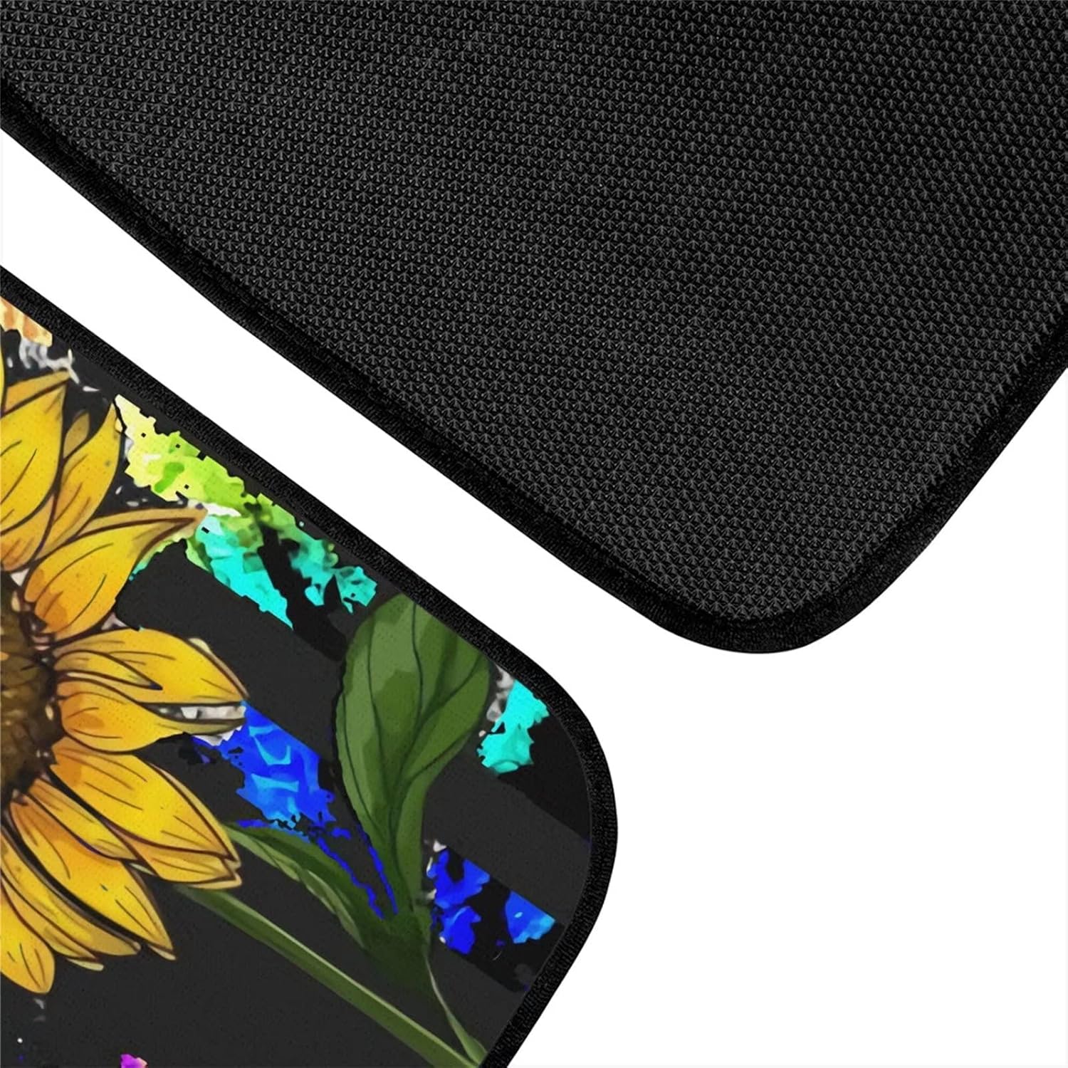 Suobstales American Flag Sunflower Floor Mat Tie Dye Car Accessories Full Set for Women Front and Back Rear Car Carpet Protector Anti-Slip Auto Interior tapetes para carro