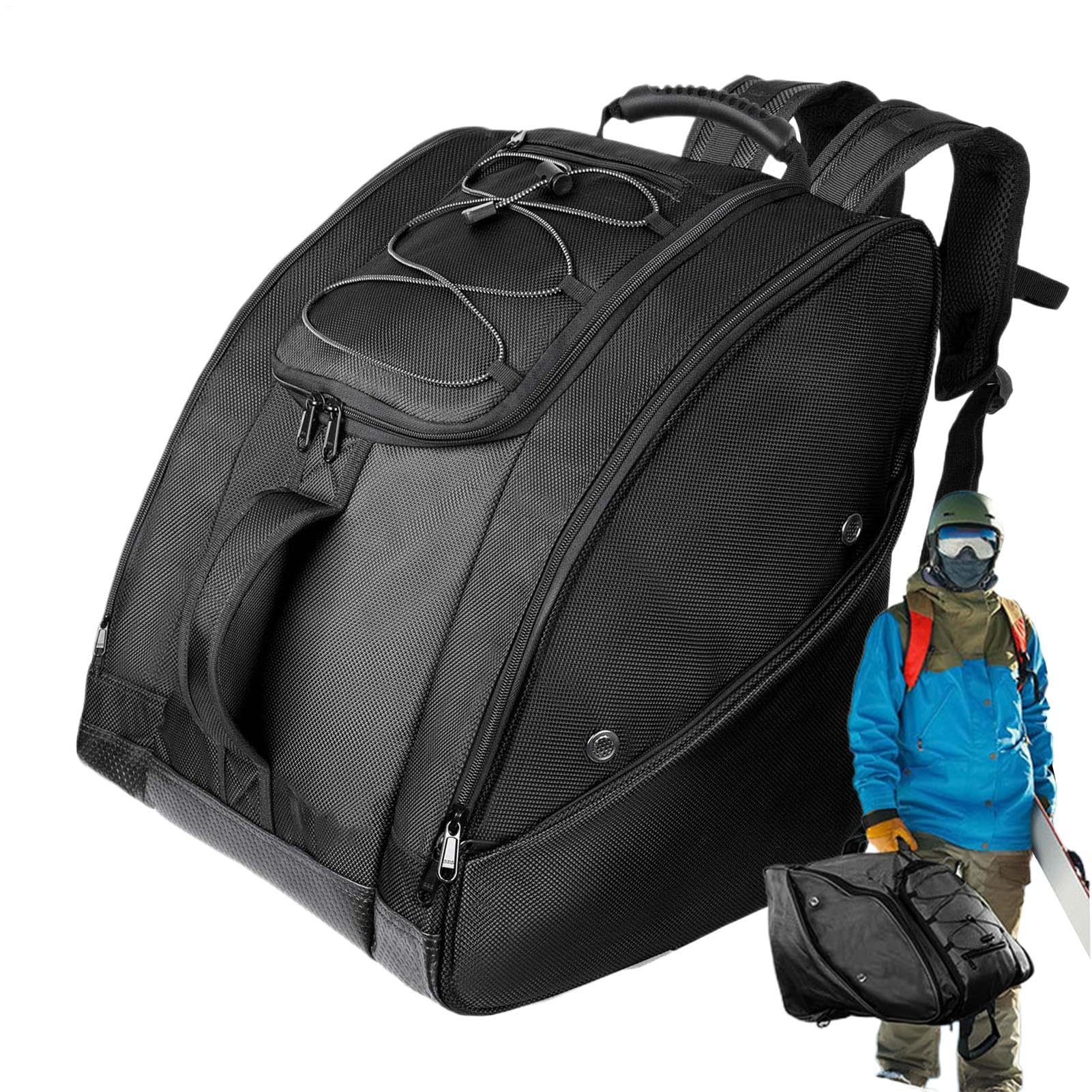 Skischuhtasche, Reiserucksack für Skiausrüstung, tragbar, schneefest, 50 l, für Skischuhe, Helme, Ausrüstung