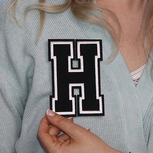 Miniatura 339 de Parches de letras termo-adhesivas de alta calidad – Lindas letras para ropa – Parche universitario para ropa – Letras bordadas de 4 1/2 parches
