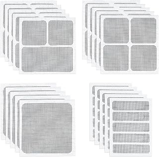 20Pcs Window Screen Repair Patches Kit, Self Adhesive Screen Window Mesh Repair Fiberglass Window Repair Kit Screen Door Repair Kit for Repairing Screen Windows Doors Tents Nets (Gray, 4 Sizes)
