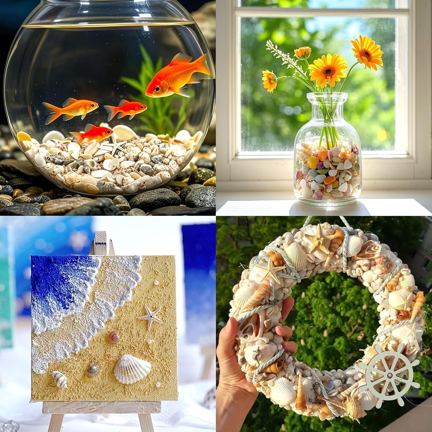 1000pcs Mini Coquillages Mélangés, 20 Variété de Petits Coquillages en Vrac pour Travaux Manuels, Coquillages de Plage Naturels, Bricolage, Plage, Fête, Mariage, Aquarium