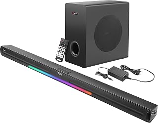 Hydra StormBar 2.1 Channel Soundbar with 8 Inch Subwoofer & 3D Surround Sound 180 W Bluetooth Soundbar (Black, 2.1 Channel)