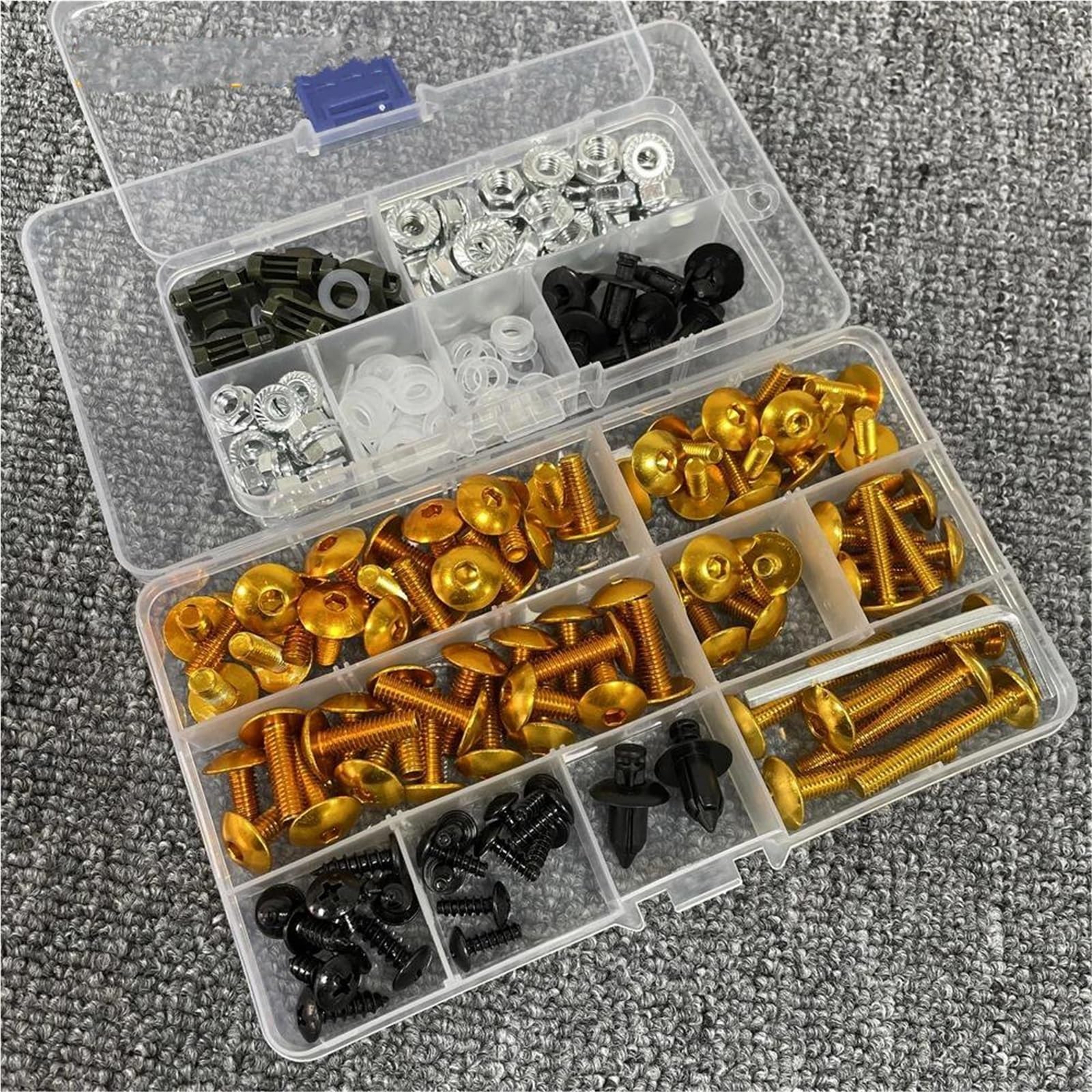 Motorrad Verkleidung Schrauben Kit Karosserie Für Yamaha MT FZ 07 09 03 10 15 MT07 MT09 MT03 MT10 FZ07 FZ09 MT15 Mutter(Gold)