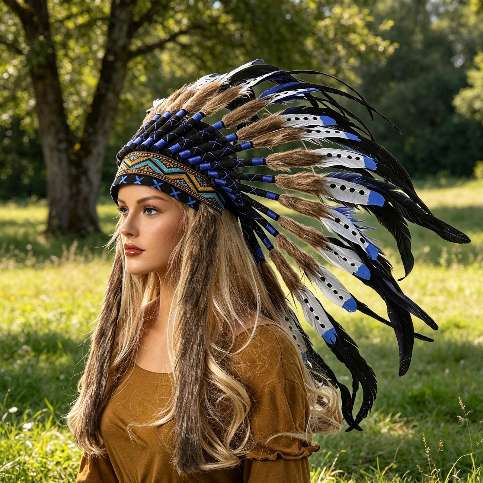 Fascia per capelli per palcoscenico, comoda fascia per capelli per celebrazioni ed eventi di danza, festival, copricapo