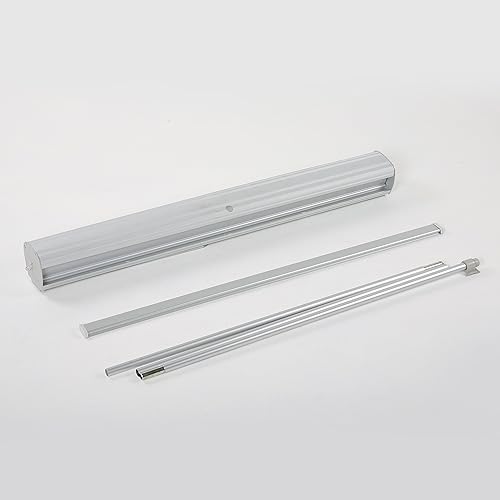 Miniatura 9 de M&T Displays Super Eco - Pancarta retráctil enrollable de pie de 48 x 78.75 pulgadas, perfil de aluminio plateado con bolsa de transporte para