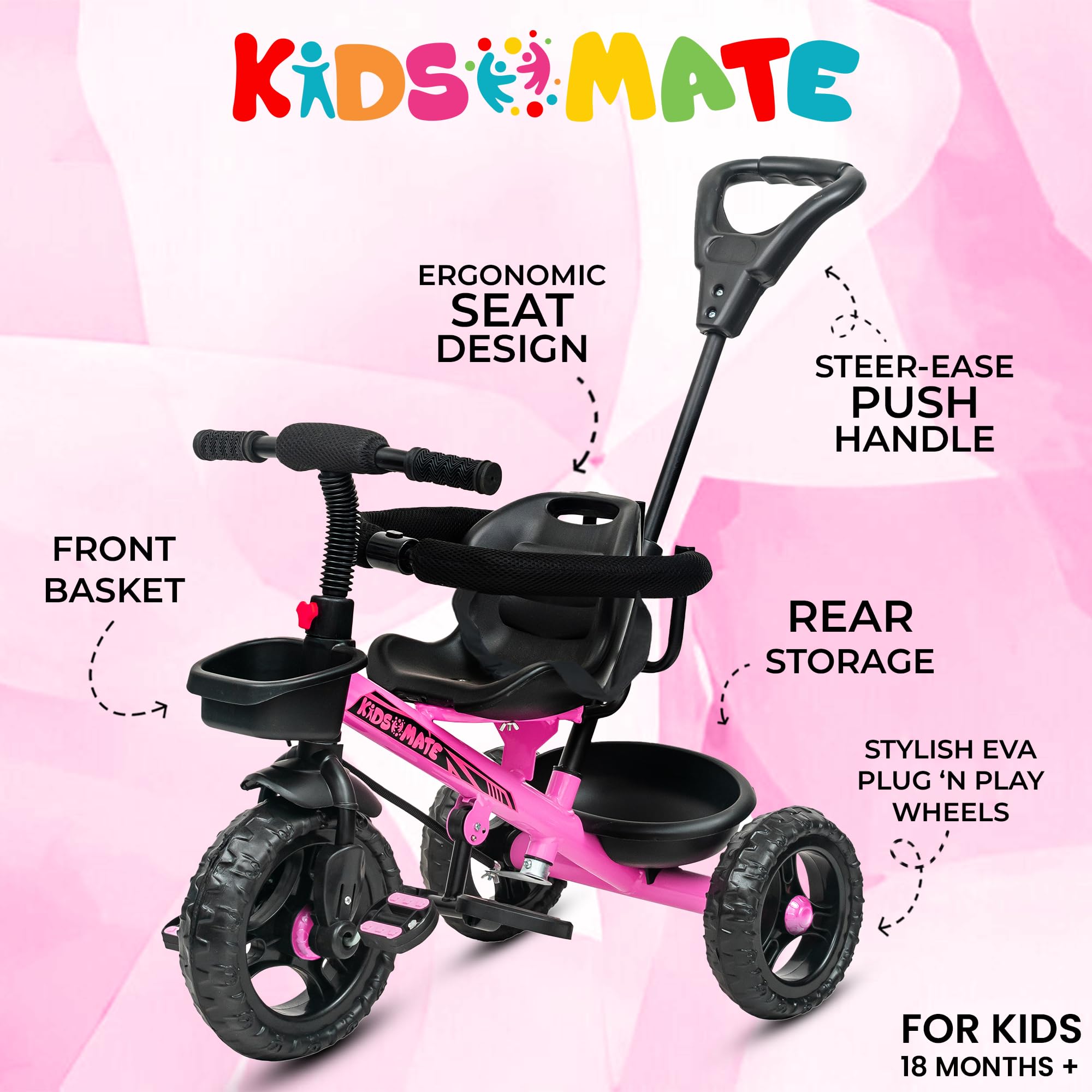 Kidsmate Xplorer Tricycle - Safe & Durable for Toddlers -3 Kidsmate Xplorer Tricycle - Safe & Durable for Toddlers -3
