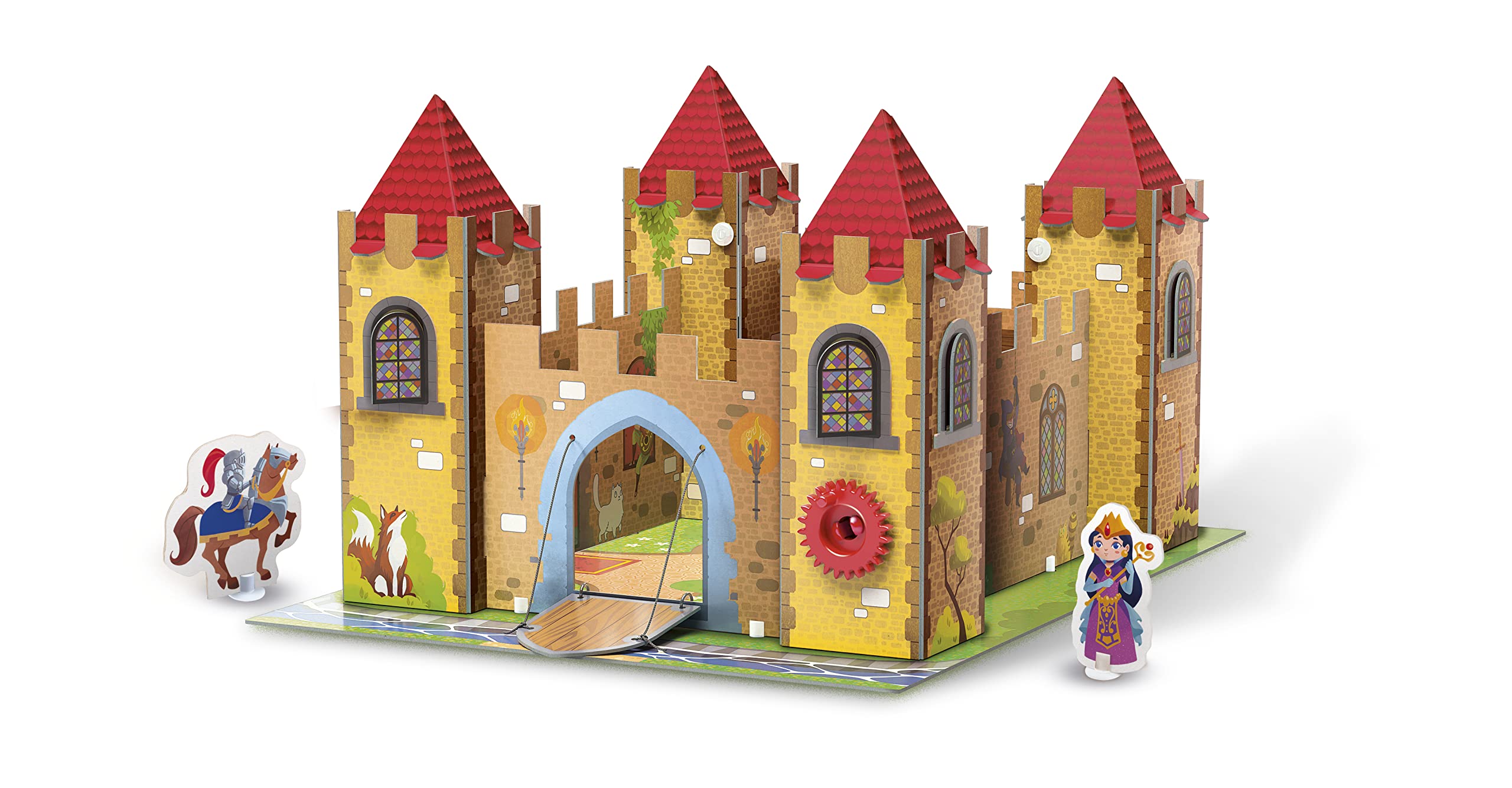 Clementoni, 18103, Education, Assemble and play: The castle, educational game for children 4 years old, cardboard castle - Image 2