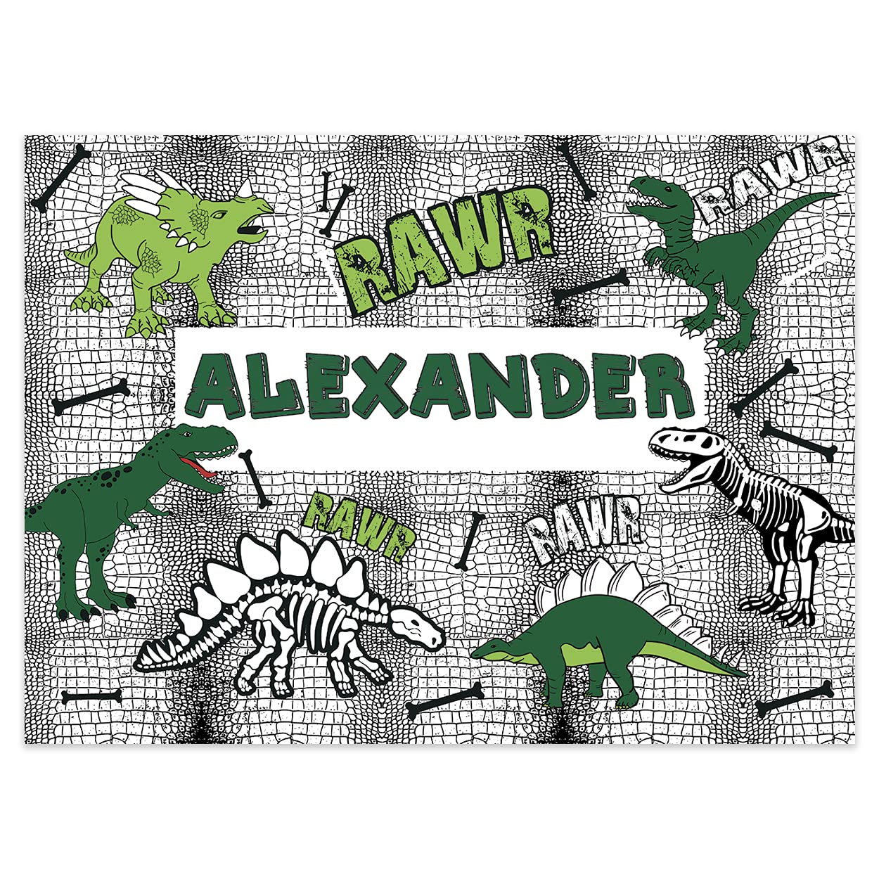 Paper Themes Play Mat playdoh mat Kids Messy Mat Paint sheet Playdough mat Arts and crafts splash mat (Rawr, (M) 75 x 55 cm)