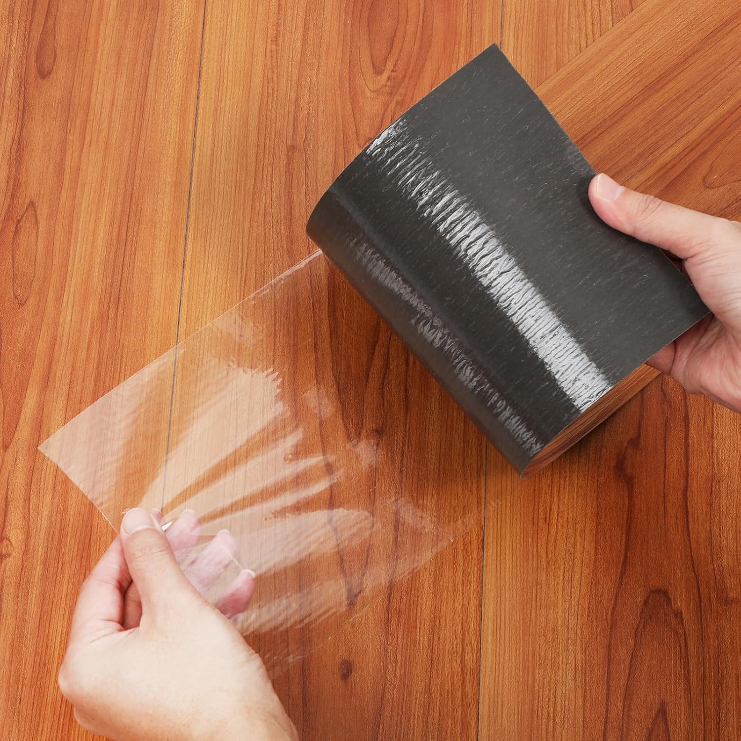 Uonlytech 36pcs Peel and Stick Floor Tiles Self-Adhesive Wood Grain Planks for Easy Installation Flooring for Home Renovation