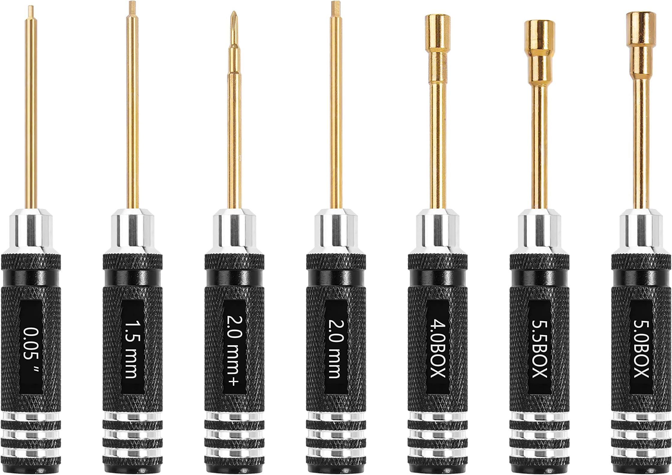 INJORA Short Handle Hex Screwdriver Nut Driver Tool Kit for 1/18 1/24 RC Mini Crawler Car TRX4M SCX24 FCX24,7PCS