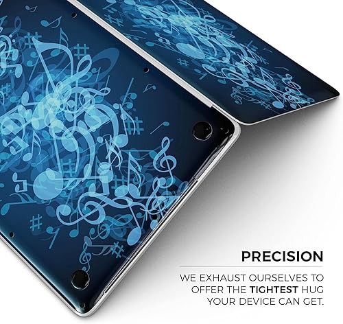 Miniatura 6 de Design Skinz Kit de calcomanías de cuerpo completo con notas musicales azules brillantes, resistente a los arañazos, compatible con MacBook Air M1