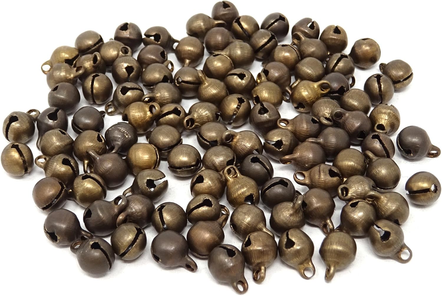 Honbay 100pcs 6mm Fashion Bronze Jingle Bell/Small Bell/Mini Bell for DIY Bracelet Anklets Necklace Knitting/Jewelry Making