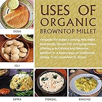 Vista 5 de Jiva Organics Browntop Millet Bolsa de 2 libras Grano entero, sin gluten y orgánico Superalimento rico en proteínas y fibra para una cocina