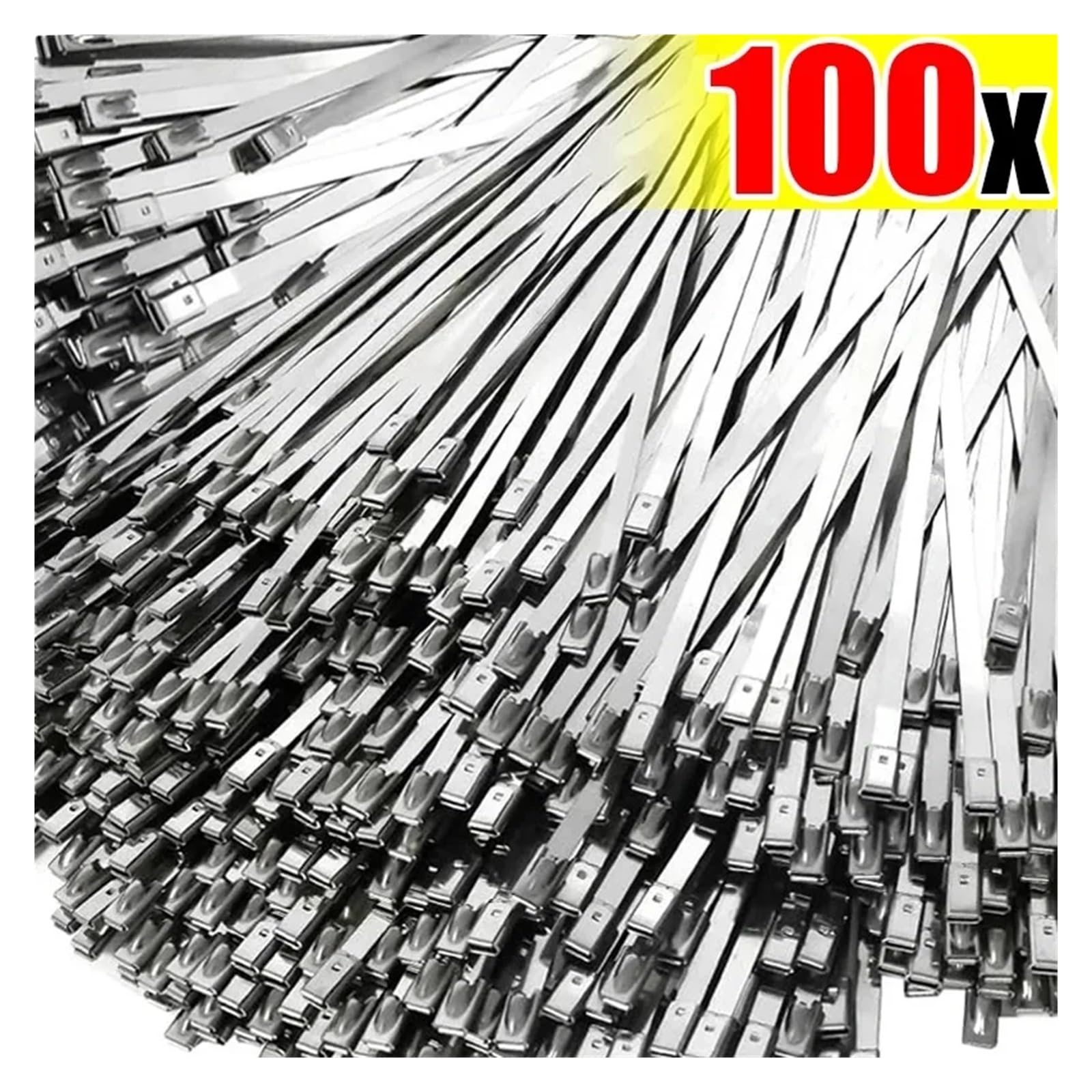 LYVQZPWLRcavi di Metallo, Fascette fermacavi in ​​Metallo autobloccanti, riutilizzabili, Resistenti, Organizer for Fascette, Chiusura Lampo Multifunzione in Acciaio Inossidabile(4.6x200mm,60PCS)