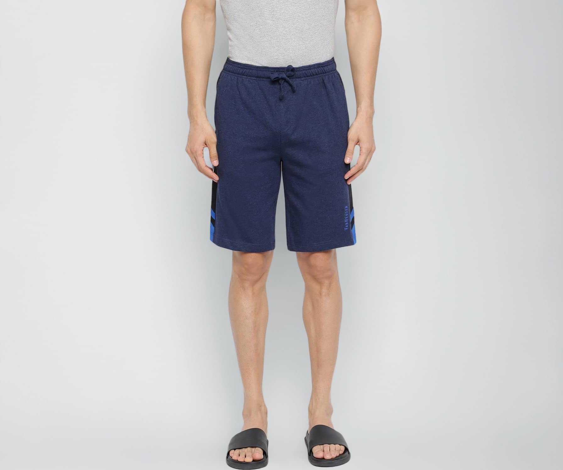 Van Heusen Men Athleisure Smart Tech Knit Shorts - Pack of 1 Easy Stain Release, Anti Stat, Ultra Soft