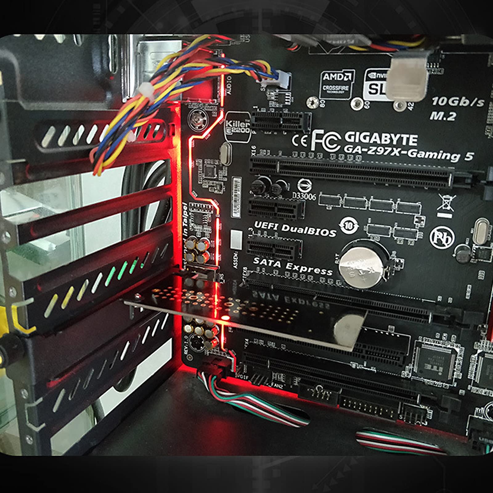 Adaptador M.2 NVME SSD a PCIe 3.0/4.0 x4 con solución de disipador térmico de aluminio compatible con unidades de estado sólido 2280, 2260, 2242, 2230 6