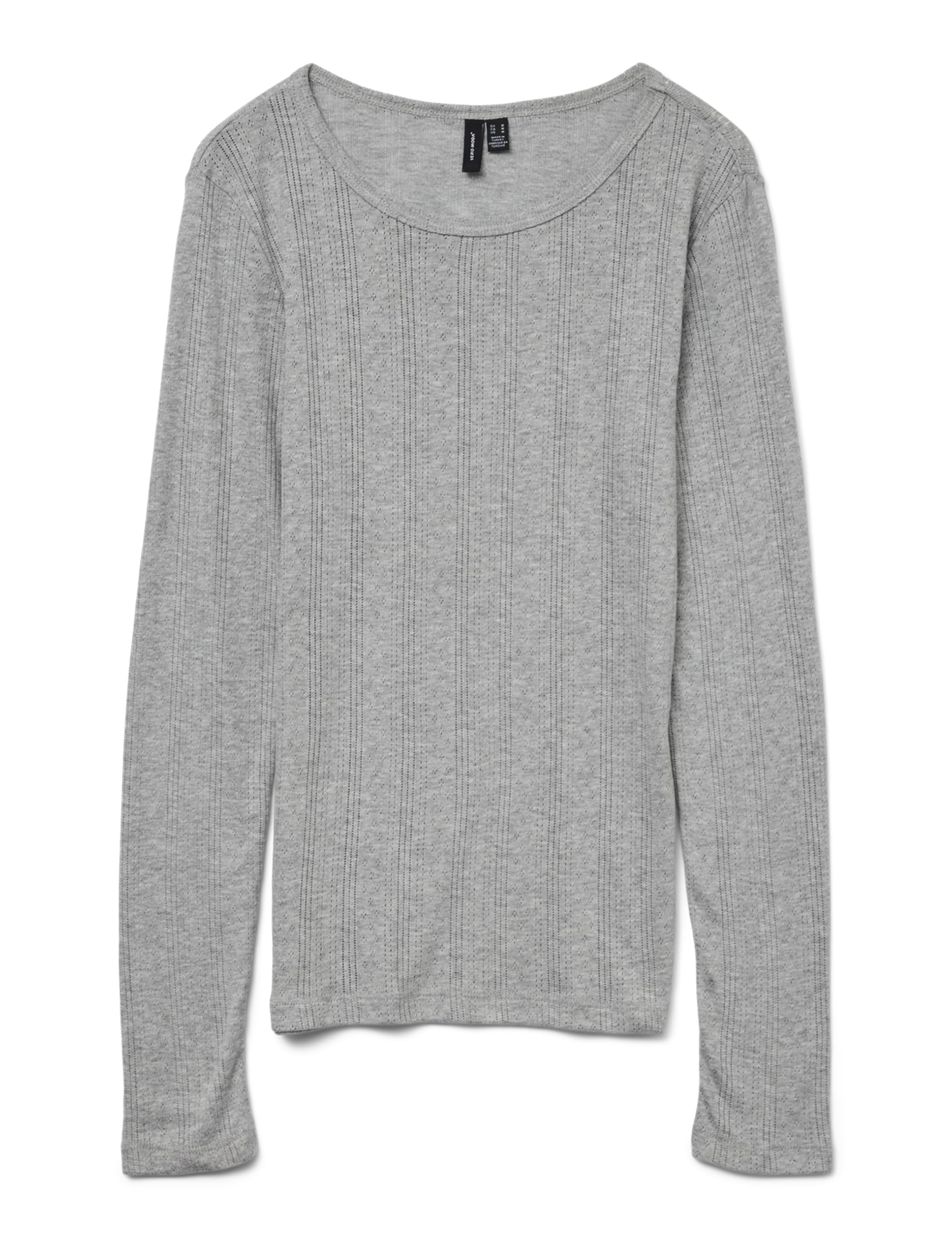 Vero Moda Women's Light Grey Mix Vmlisa Ls Top Jrs Noos, Xs