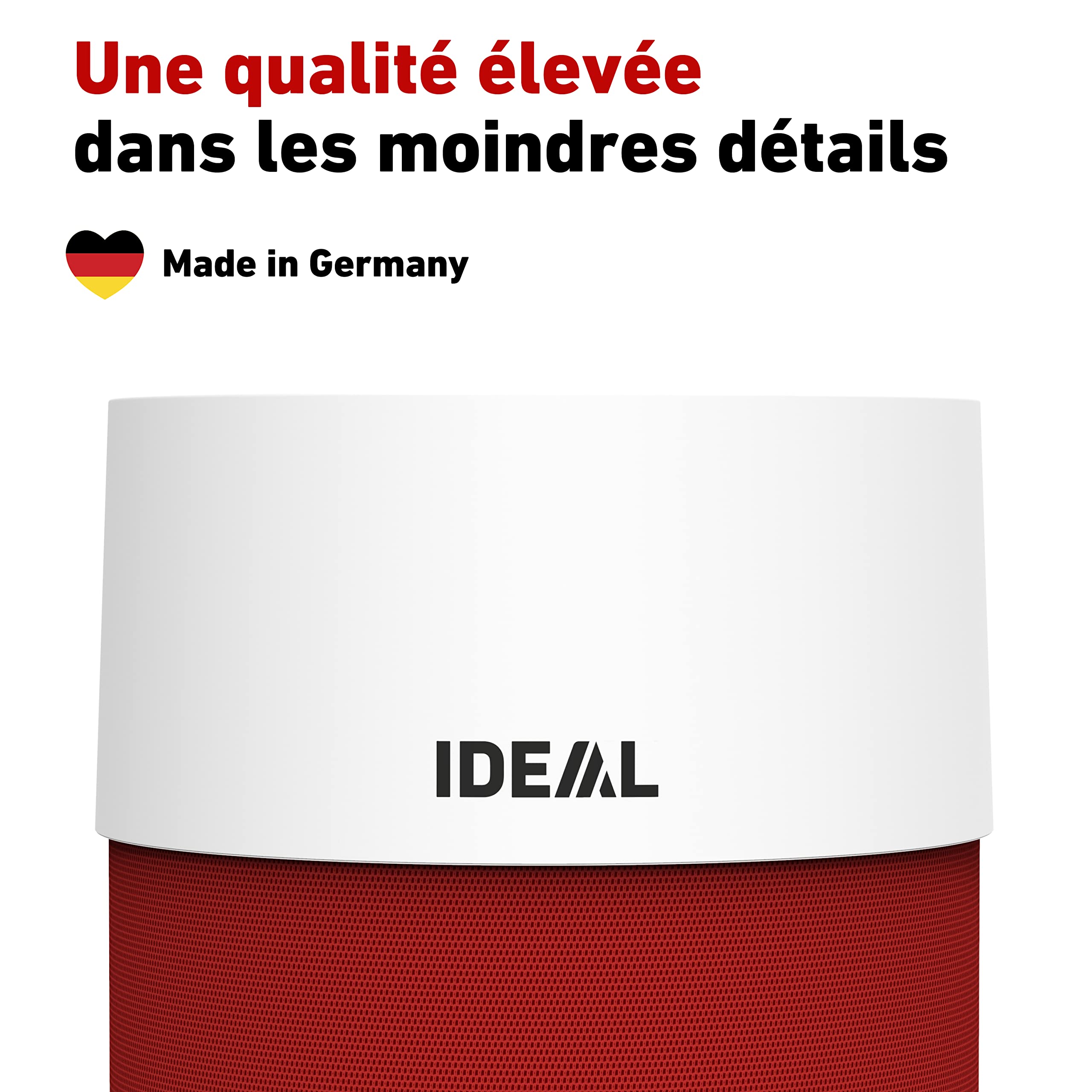 IDEAL - Purificateur d'air AP30 PRO jusqu'à 40m² I Made in Germany I Rouge I Filtre HEPA & charbon actifr qui élimine 99,99% des allergènes, pollens, bactéries, fumées… I Pour les allergiques