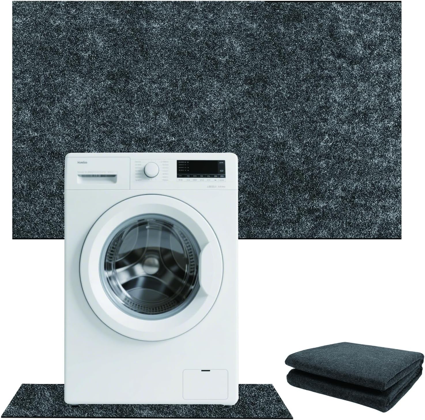 Under Washing Machine Mat, 36x59 in Non-Slip Waterproof Shed,Base Flooring Pad for Washer Dryer Fridge Protection with Rubber Backing, Absorbing Reducing Noise Scratch Prevention