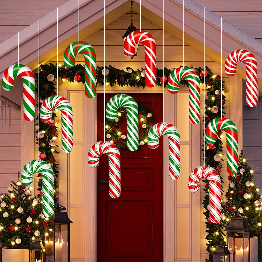 キャンディオーナメント Pluto Design からのCandy cane クリスマスツリー オーナメント