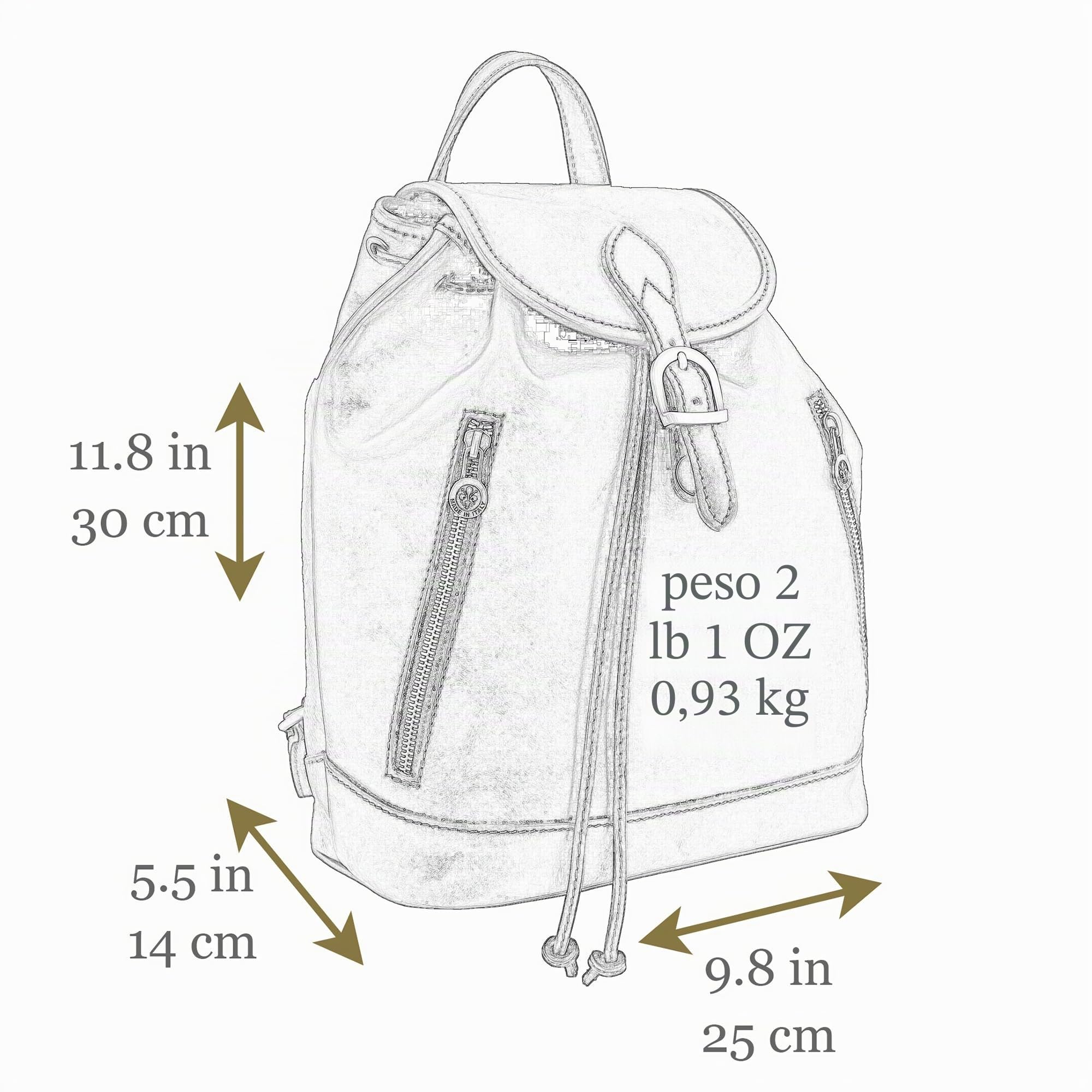 Time Resistance Zaino in pelle pieno fiore piccolo zaino in vera pelle