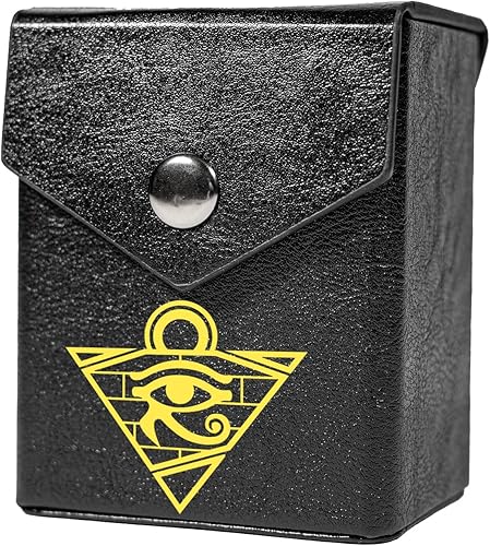 ¡Pharaoh's Soull! - Caja de cubierta con réplica de nueva versión, carcasa dura, piel sintética, trabilla para cinturón, compatible con YGO, Magic: