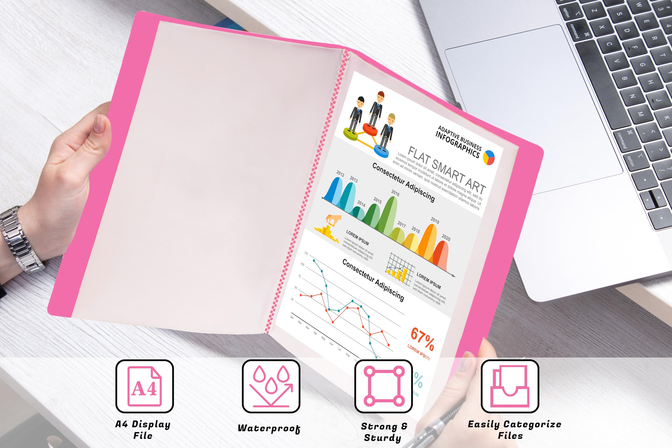 A4 Presentation Display Book 2 Folder Set 30/60/80/100 Pockets - A - View #2