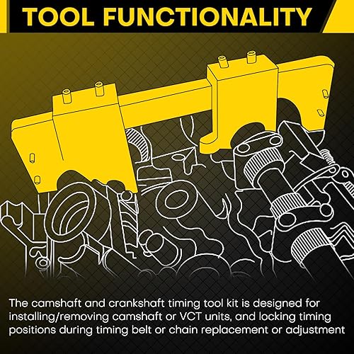 Miniatura 6 de Master Engine Vanos - Herramienta de bloqueo del árbol de levas | Kit de herramientas de alineación del volante del cigüeñal compatible con