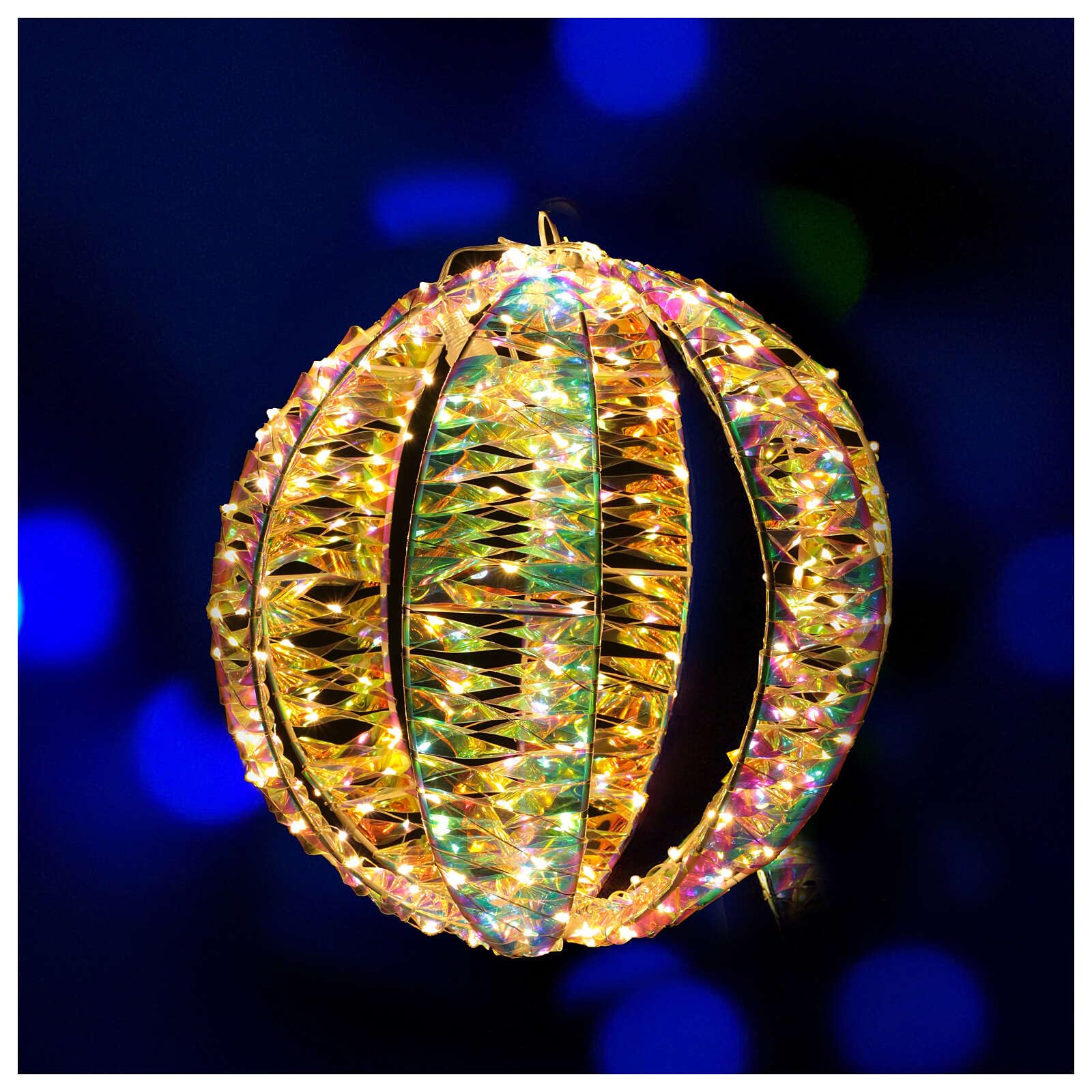 Holyart Figure natalizie luminose: Sfera Rainbow 300 led bianco caldo 30 cm