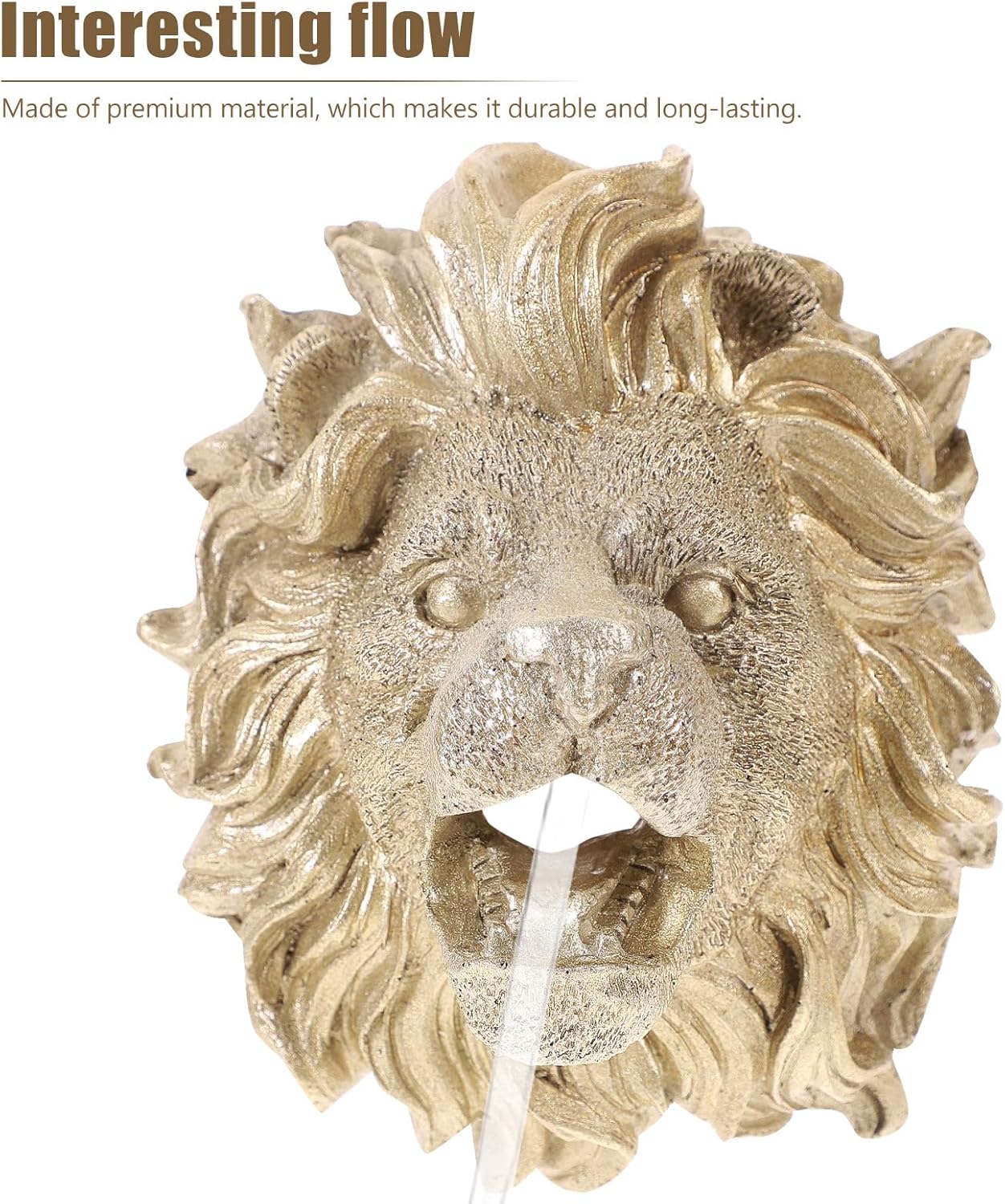 KESYOO Wall Mount Fountain Nozzle Lion Head Shape Water Sprayer for Garden and Pond Outdoor Decoration Compact and Sturdy for Patio Fountains