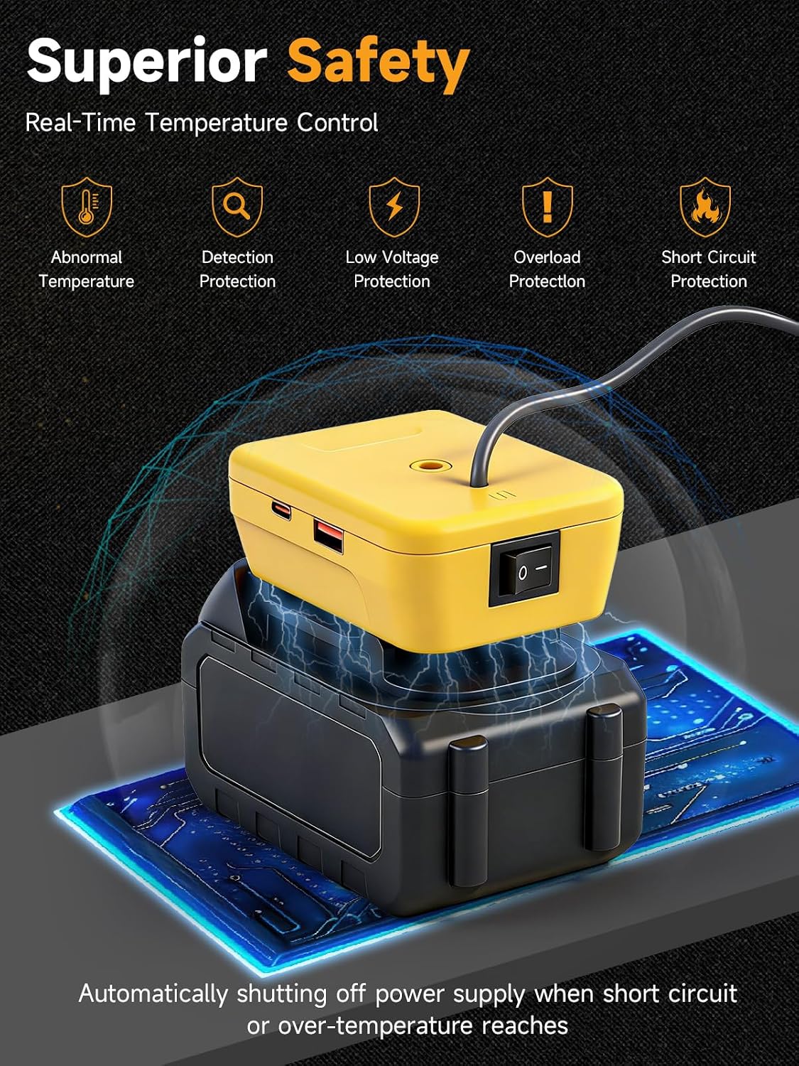 Starlink Mini Battery Adapter Compatible with DeWALT 20V, 10FT image 4