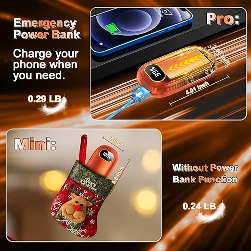 Miniatura 38 de Calentadores de manos recargables – Calentadores de pies eléctricos paquete de 2 unidades de hasta 127.4 ℉ con 15 horas de calor, pantalla LED