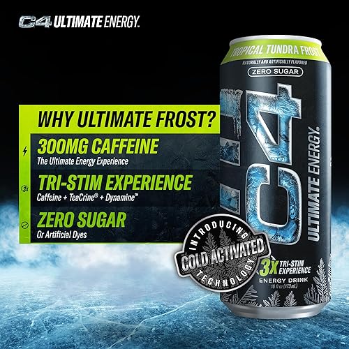Miniatura 2 de Cellucor C4 Ultimate  Bebida energética sin azúcar para antes del entrenamiento  Experiencia Tri-Stim con 300mg de cafeína + TeaCrine + Dynamine