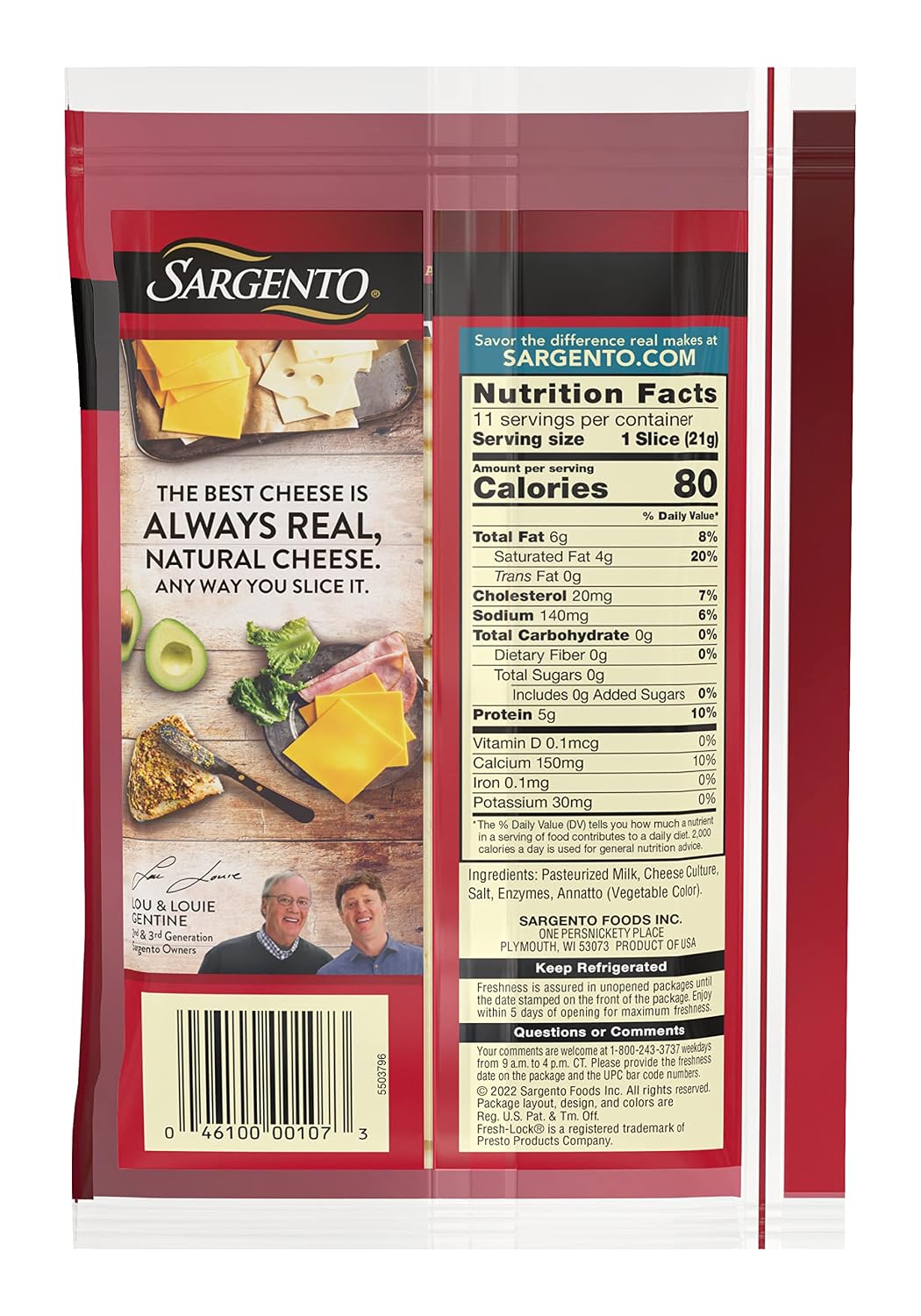 Sargento, Muenster Cheese Slices, 8 oz