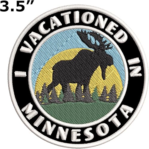 Miniatura 6 de I Vacationed in Minnesota - Parches decorativos bordados de 3.5 pulgadas, para planchar o coser, recuerdos de vacaciones, viajes, aventura, tema