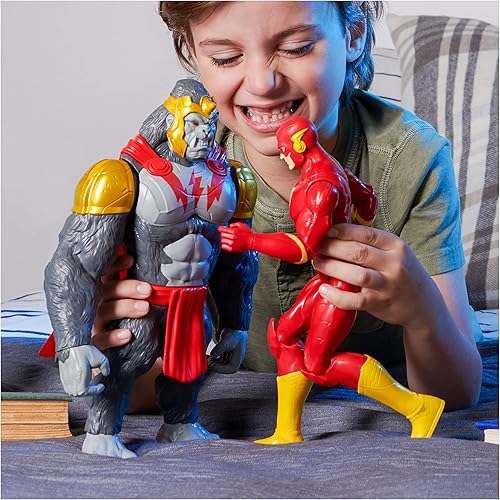 Miniatura 4 de DC Comics, Batman vs. Gorilla Grodd - Juego de 4 figuras de acción de 11.8 pulgadas (Batman, The Flash, Gorilla Grodd, King Shark), juguetes para